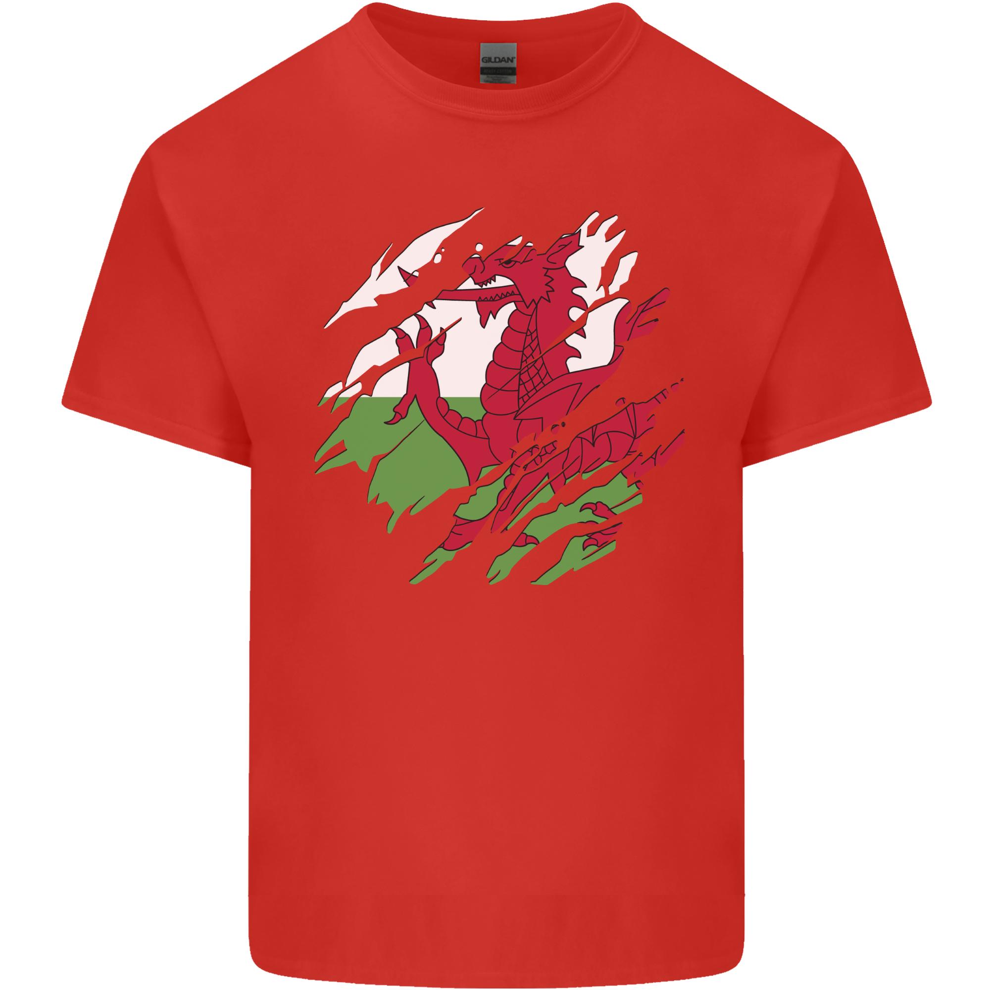 Torn Flag Wales Welsh Unisexs Light Cotton TShirt S