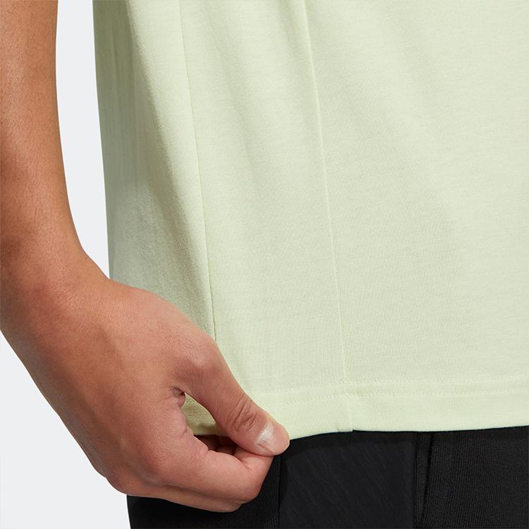Adidas Neo Solid Color Crew Neck Sports T-Shirt Unisex Tops Light-Green HS6816