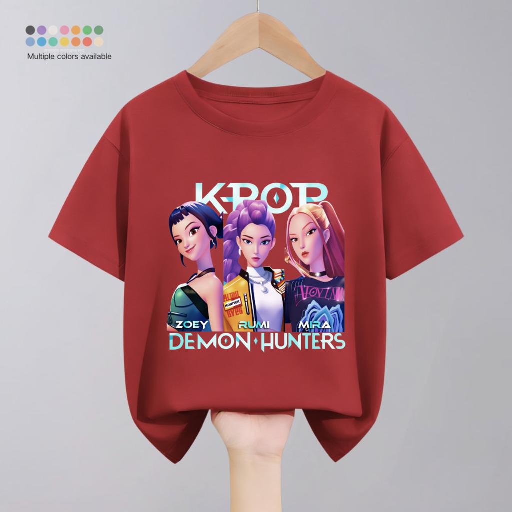 Kpop lovci démonů Dětské oblečení Trička Letní Nová móda Populární Top s krátkým rukávem Tričko Dětské oblečení Ležérní trička