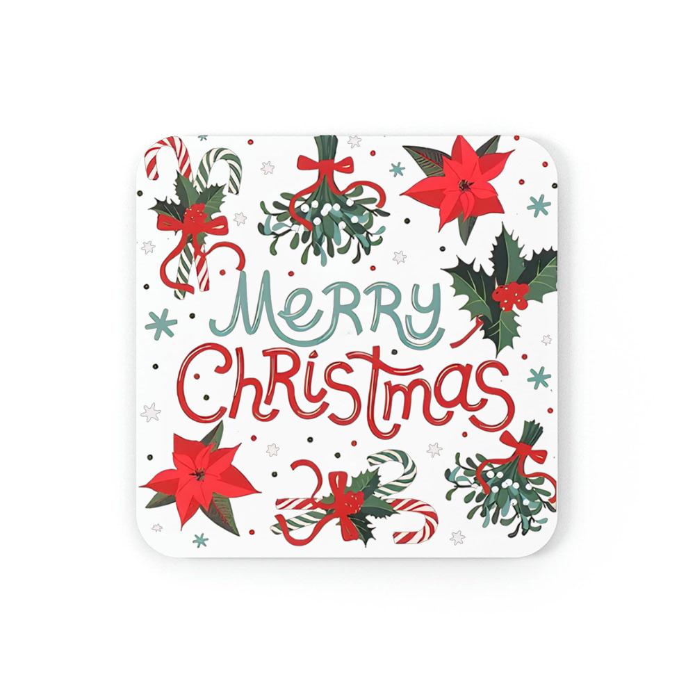 

Подставки под стаканы Merry Christmas, квадратный набор, красиво украшенная эмалевая подставка, подходящая для разных видов чашек и пикника на открытом воздухе