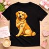 I Love Mom Golden Retriever Tattoo Shirt, Funny Dog Mom Mothers Day Gift, Golden Dog Lover Tee, Puppy Tattoo, Pet Owner