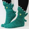 Breathable Crocheted Animal Socks Elastic 3D Floor Socks Shark Knitted Socks  Female Male