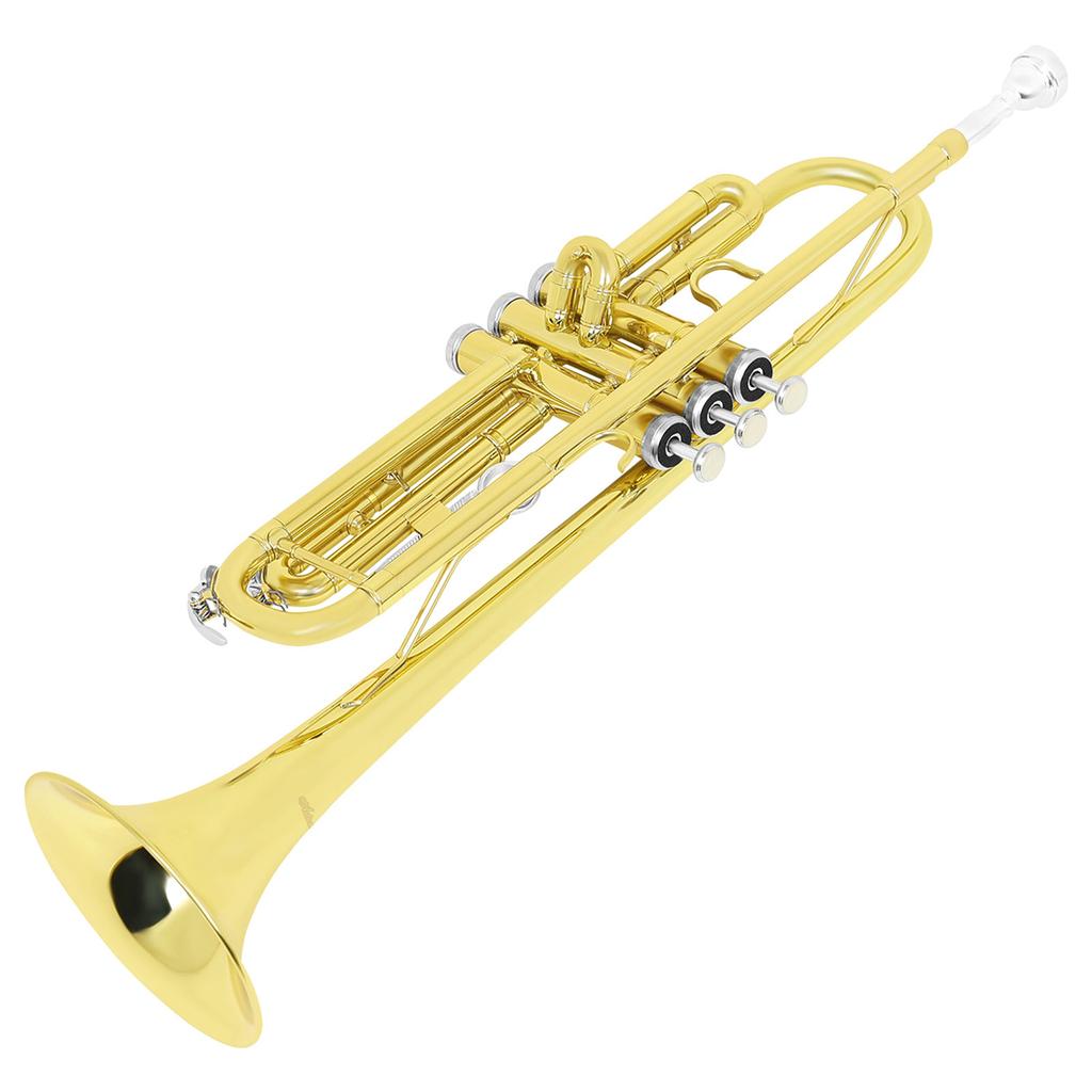 Standard B Tone Gold Trumpet Astonvilla Premium Brass Body Material Trumpet Professional Design for Beginner Learning Instrument