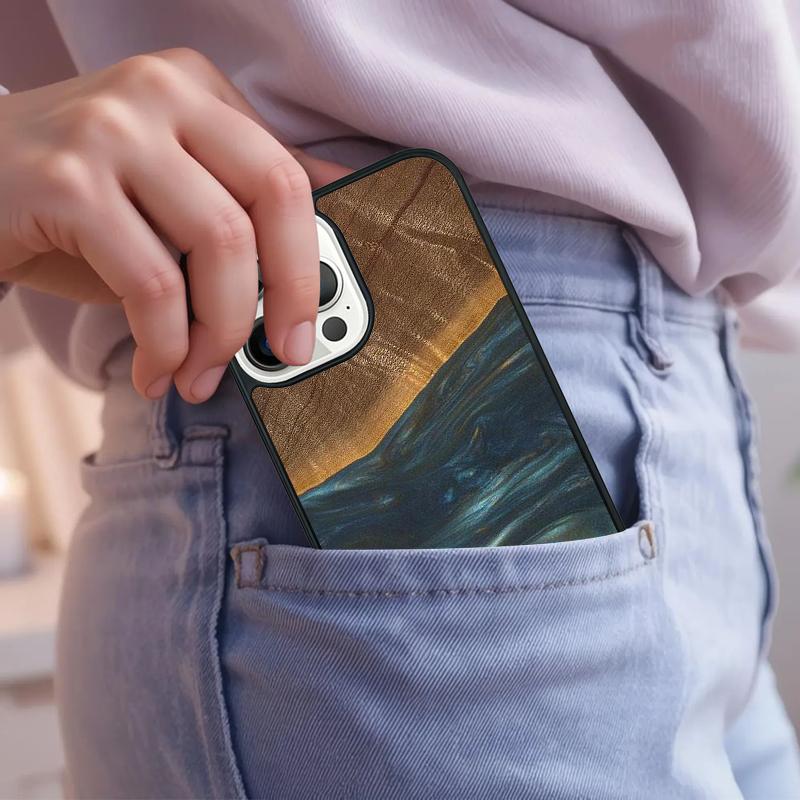 Wood Resin Marble soft Phone Case For iPhone 17 Air 15 16e 14 13 Pro Max Coque 12 11 Pro Max PLUS cover