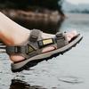 2025 Men's Shoes Summer New Casual Sandals Outdoor Wear-resistant Cowhide Hollow Dad Casual Beach Shoes Trendy Shoes