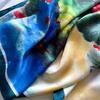 90X90cm Silk Scarf Retro Oil Painting style Women Square Scarf Shawl For Mom Gift Soft Wraps Neckerchife Hairband Sun Protection
