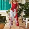 Women's Casual Halloween Printed Jumpsuit Sleeveless Printed Cotton Jumpsuit