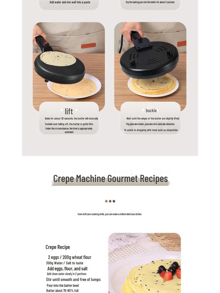 Macchina automatica per crêpes e pancake con controllo della temperatura