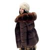 Dongxin fashion loose thick coat cotton clothes big fur collar down cotton clothes small thin women cotton clothes cold