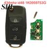 434 MHz 3 przyciski Pilot samochodowy z pilotem 1K0959753G do VW Golf Jetta Tiguan Touran