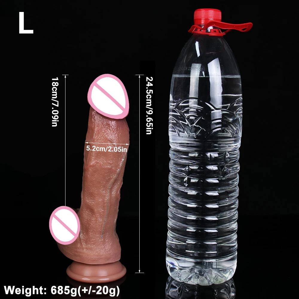 3Colors Realistic Skin Soft Big Dildo 4 Sizes Silicone Penis Woman Anal Sex Toy Vaginal Masturbation Suction Cup Small Dick