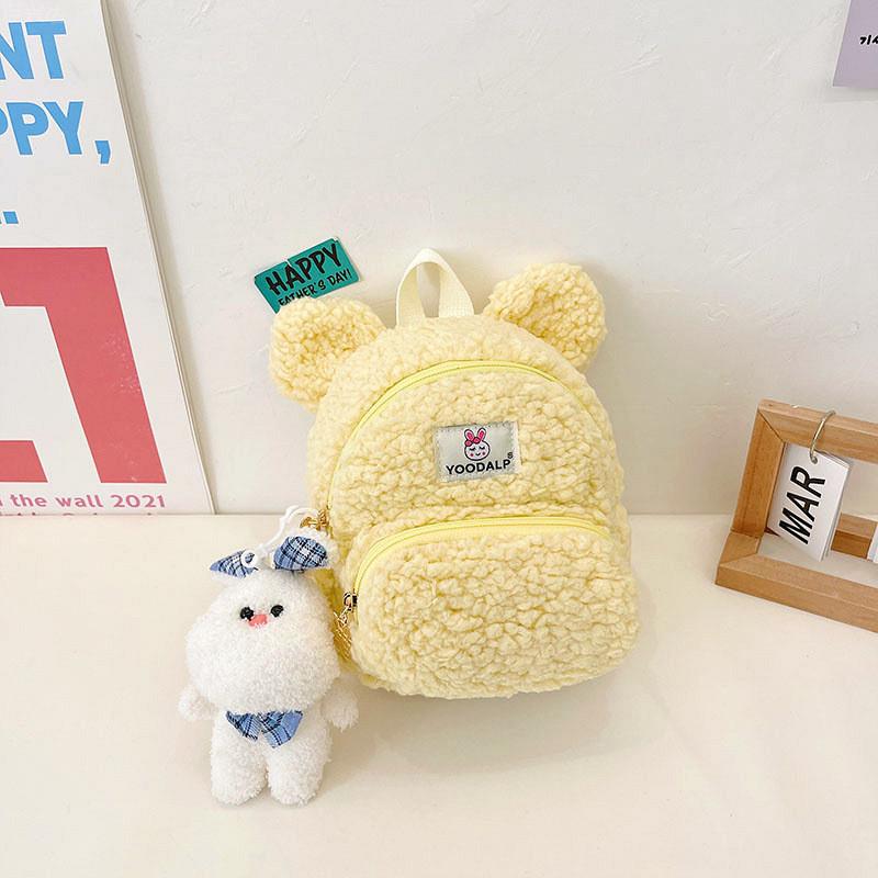 Adorable Plush Rabbit And Bear Backpack For Kids In Soft Waterproof Material