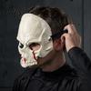 Leichtes Horror-Kostümzubehör Halloween Skelettmaske, Gruselige Maske mit Seitenclip, Atmungsaktiver Totenkopf für Geisterhaus Cosplay Maskenball-Partys