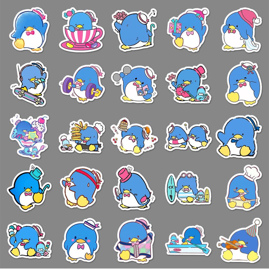 50 Sanrio Tuxedo Sam Penguin Waterproof Stickers for Cute Journal Decoration