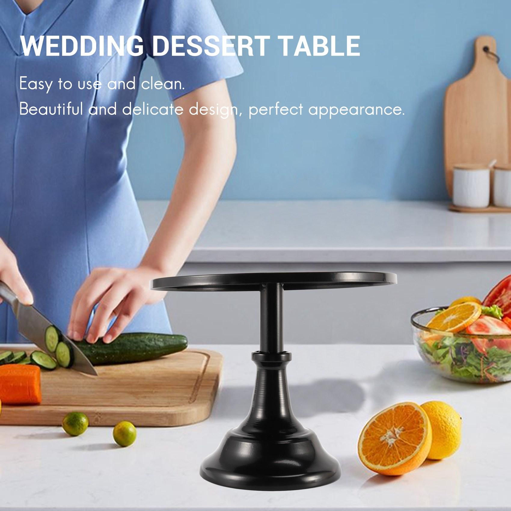 

A96I-12 Inch Iron Round Cake Stand Cake Plate Pedestal Dessert Holder Wedding Birthday Party чорний