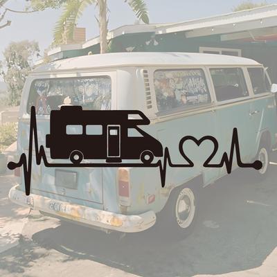Autocolante creative și amuzante Love Travel RV Melody pentru fani și iubitori de desene animate, de înaltă calitate pentru mașini, camioane, motociclete și laptopuri