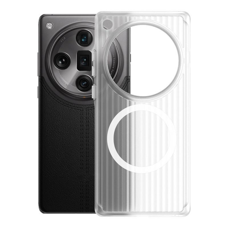 

Рифленый узорчатый ультратонкий чехол для телефона OPPO FindX7Ultra Магнитный матовый чехол для защиты от падений Findx6 OPPOFindX7