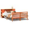 VidaXL Lit bibliothèque sans matelas cire marron 140x190 cm pin massif, lit, meuble de chambre à coucher, lit avec 3321864