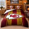 Printed 3Pcs Bedding Set Kansas City Chiefs Pattern Bed Sheet Pillowcase For Bedroom Decor