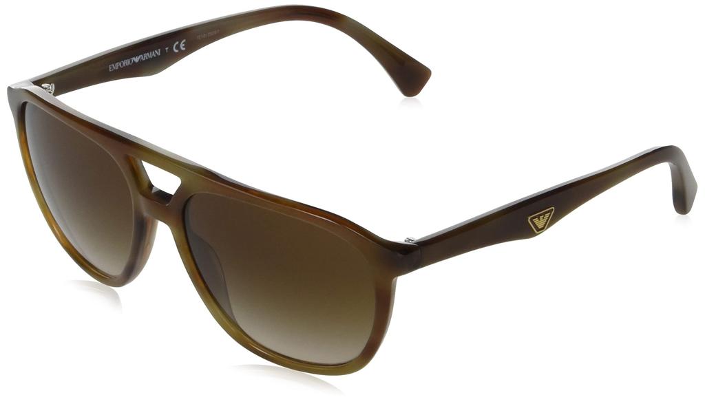 Emporio Armani EA4156 Striped Brown Lens 58 Men's Brown/Gradient