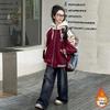 Girls' 2024 Winter Cotton-Padded Baseball Jacket