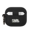 Karl Lagerfeld Kla3Runikk Airpods 3Cover Czarny/Black Silicone Karl Head 3D