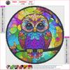 5D sowa wzór ptaka DIY diamentowy zestaw artystyczny kolorowe cyrkonie żywy kolor dorosłe dzieci dżetów malowanie dekoracji ścian domu