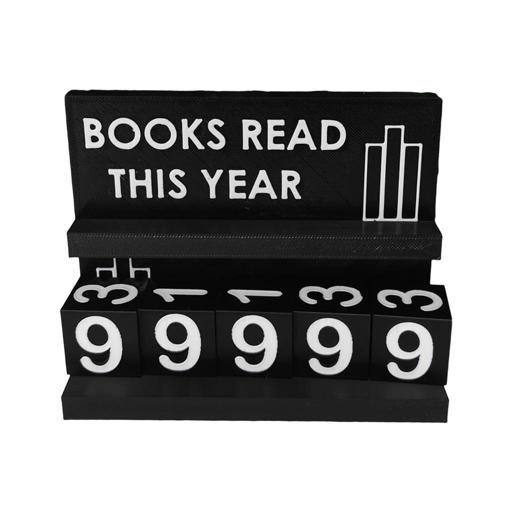 Book Read This Year Counter Book Counter Sign Reading Goal Tracker for Desk Bookshelf Decoration