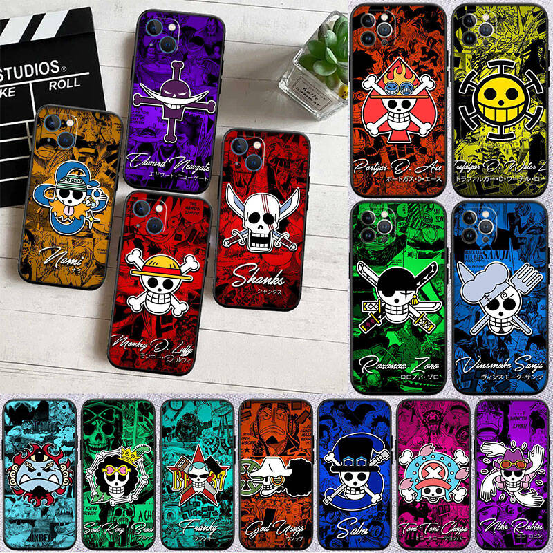 MH118 One Piece LOGO Telefoonhoesje voor iPhone 7 8 11 12 13 14 15 16 17 16E XS Pro Max XR X SE Air