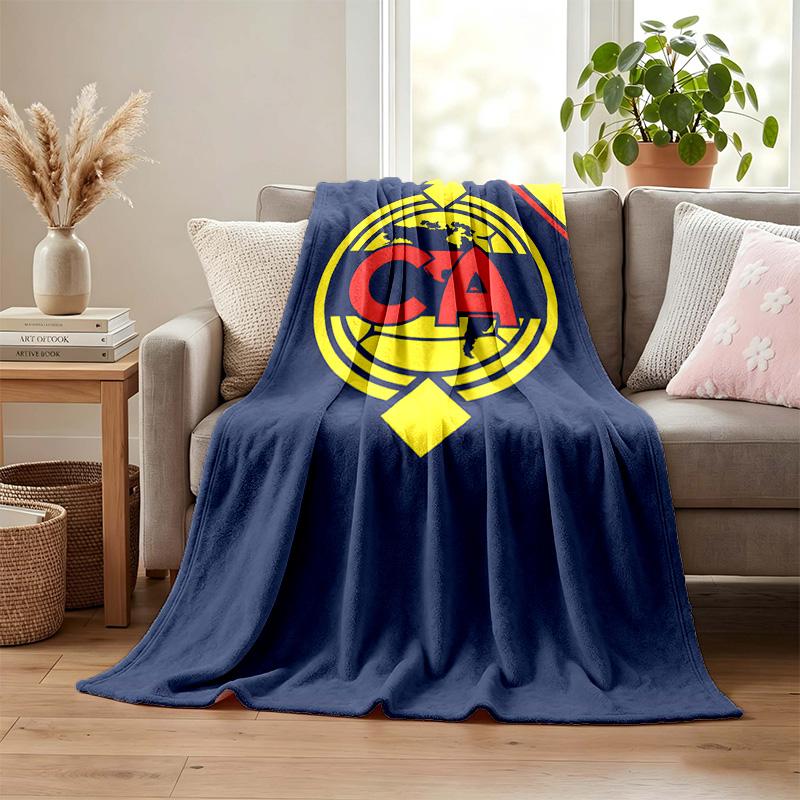 Club America blanket Flannel Blanket Soft Cozy Plush Throw for Sofa Bed Lightweight Home Decoration