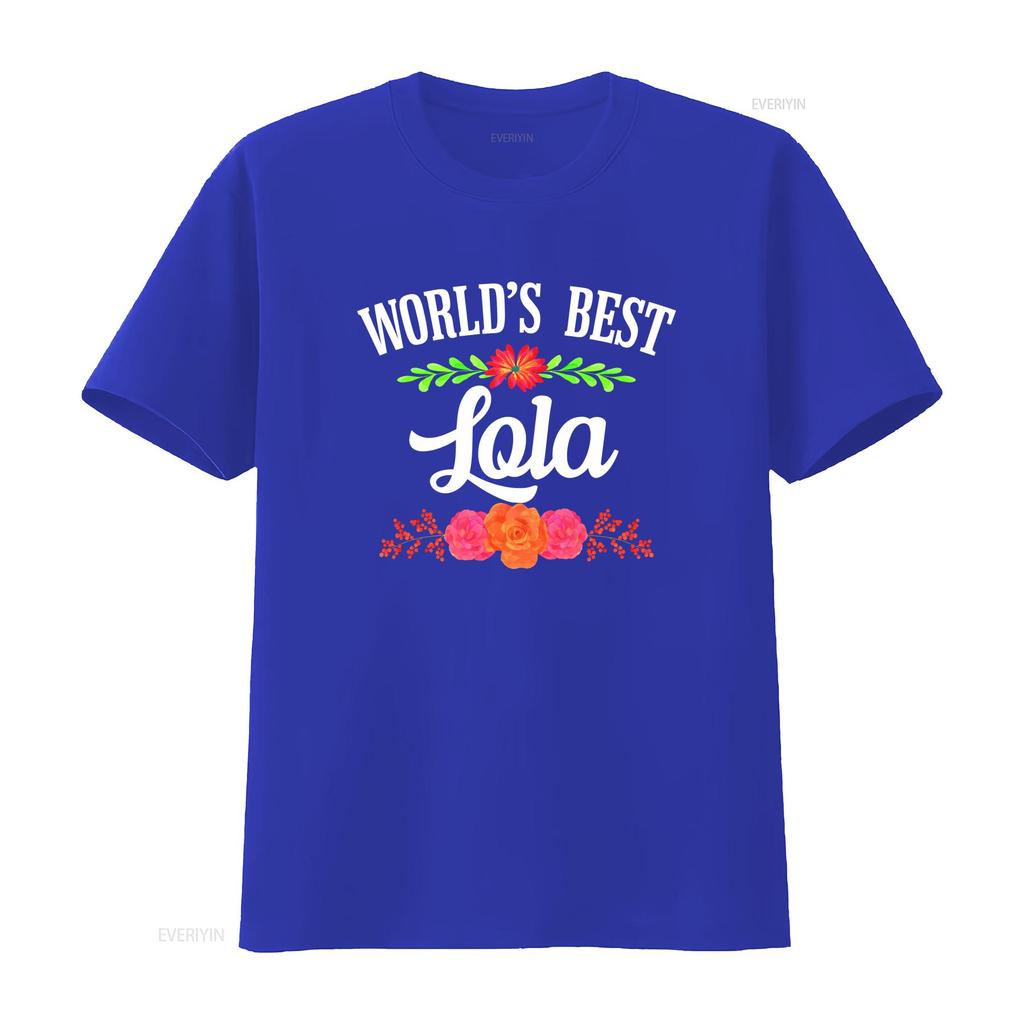 Worlds Best Lola T Shirt Filipino Grandma vintage Washed Stylish streetwear fashion Casual Top For Everyday Wear Stretched