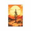Mexican Cactus Print Colorful Cactus Watercolor Poster Boho Cactus Print Mexico Nature Landscape Botanical Canvas Painting