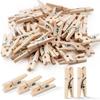 50/100pcs New Wooden Photo Clips Mini Reusable Memo Paper Peg Clothespin for Hanging Pictures Paper DIY Crafts