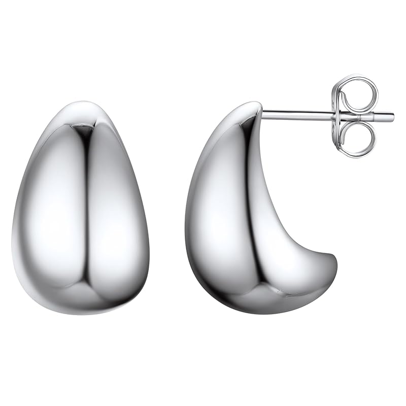

[Suplight] earrings ladies silver 925 drop teardrop stud earrings cute Bullion metal accessories