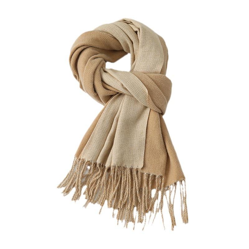 Wool Scarf Women's Winter High End Imitation Cashmere Scarf Double Sided Scarf Versatile Thickened Cashmere Scarf