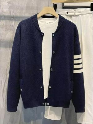 Unisex Thickened Cardigan Sweater: Trendy Autumn/Winter Knitwear Jacket for Teens