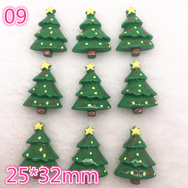 NEW 5Pcs Mixed Resin Christmas Series Crafts Flat Back Cabochon DIY Jewelry Making