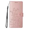 Applicable to Huawei PURA 80 butterfly love flower embossed mobile phone leather case Honor 600 foreign, plug-in card protective case