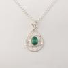 Malachite Gemstone 925 Sterling Silver Handcrafted Pretty Pendant 1.40" For Gift PP-19-17
