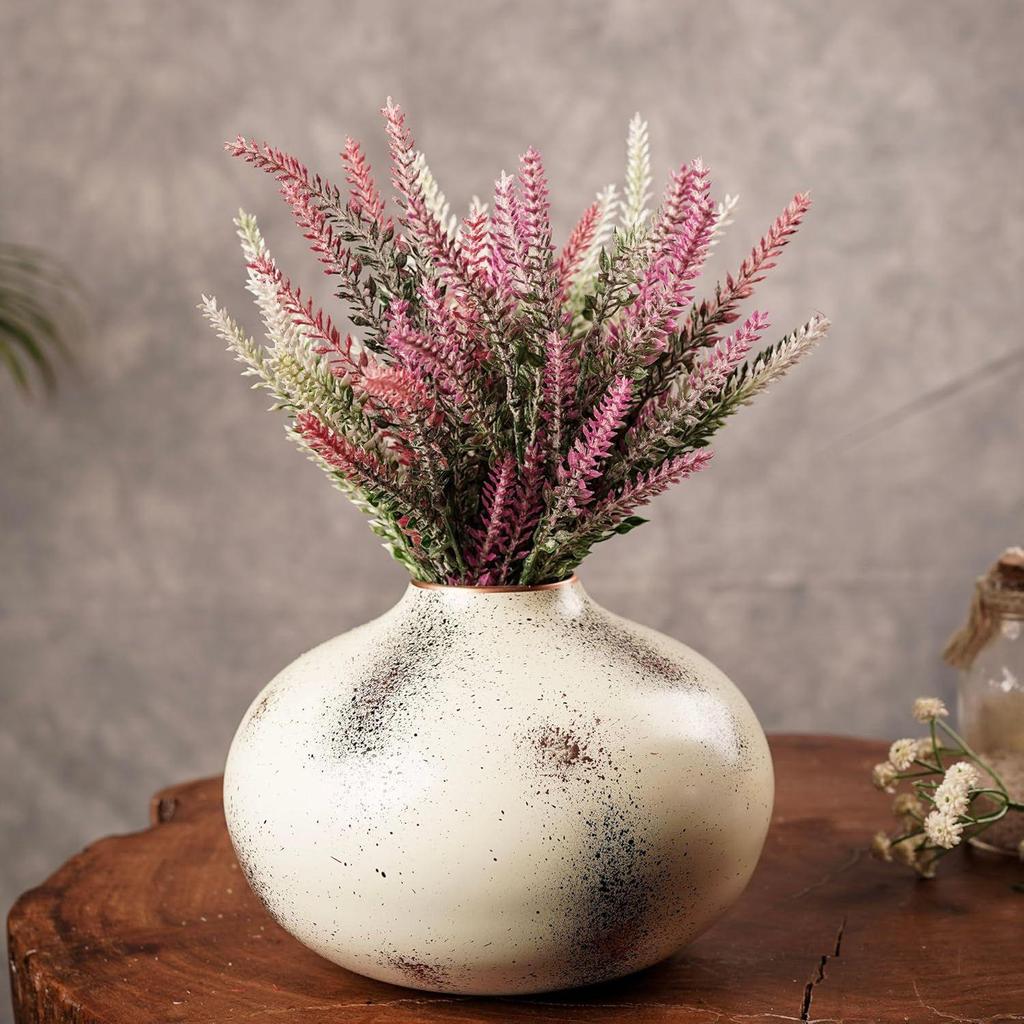 Metal Flower Vase For Home Decor Bedroom Living Room Office Wedding | Table Decorative Item For Festivals  (Flower Not Included)