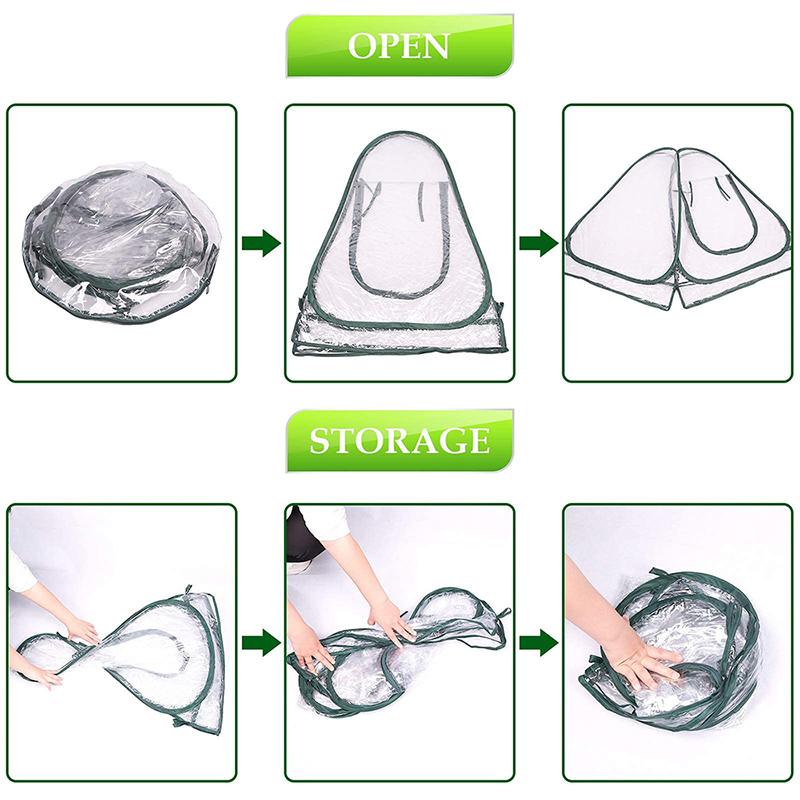 1pcs Foldable and Portable Transparent Horticultural Greenhouse Garden Plant Tent Outdoor Flower Insulation Shed for Winter