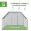 Chicken Run Chicken Coop Chicken Enclosure, Walk-In, Lockable Door, for 10-12 Chickens, 280 Cm X 380 Cm X 195 Cm, Grey