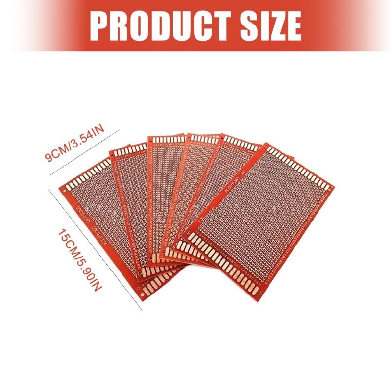 5 Piece 1.2mm Thick Single Side Copper Clad PCB Board Phenolic Resin Copper Clad Sheet Upgrades Ideal for DIY Soldering