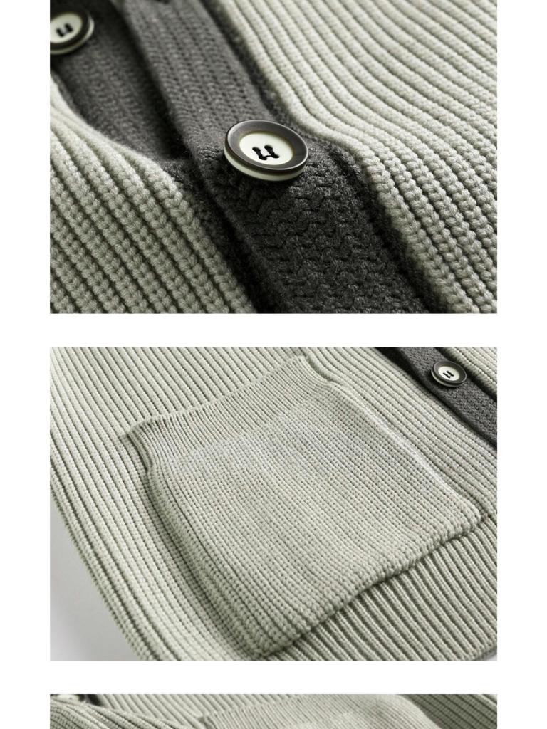 Men's Trendy Two-Piece Knit Cardigan: High-End Wool Sweater Jacket for Autumn/Winter