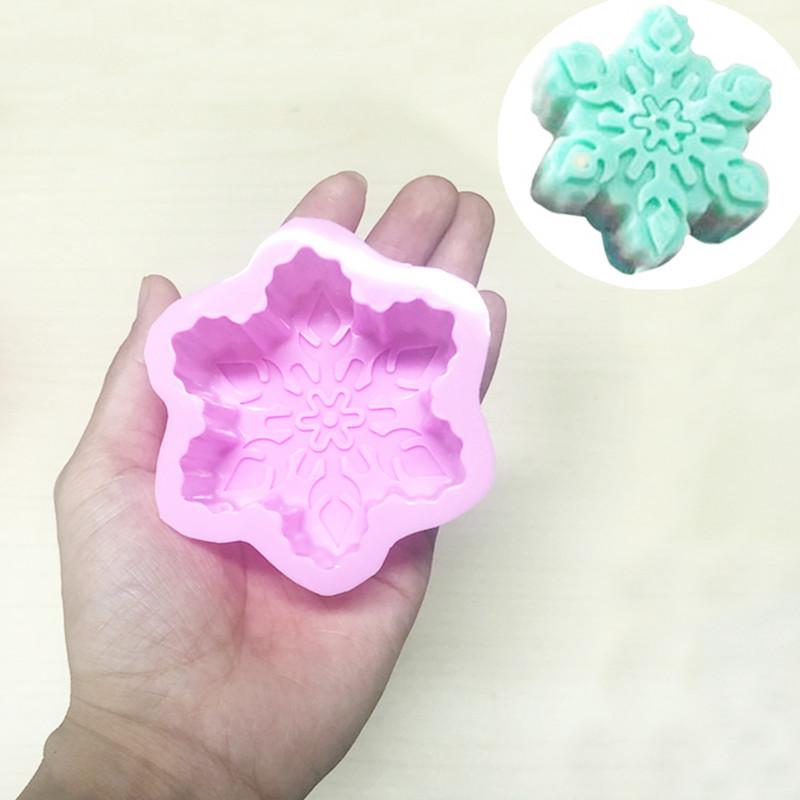 6 Styles Snowflake Silicone molds Soap Mold Chocolate Mold DIY Fondant Baking Cooking Cake Decorating Tool Christmas Decoration