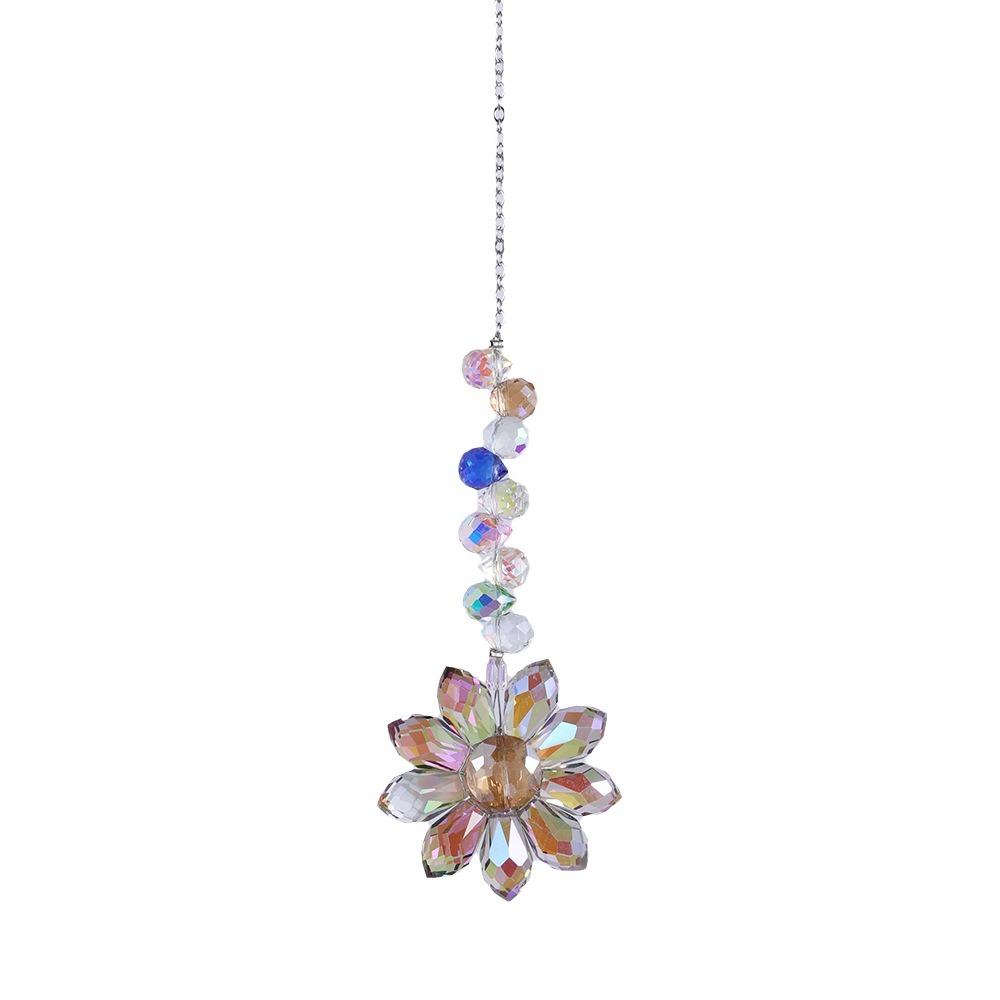 Colourful Rainbow Maker Exquisite Artificial Crystal Suncatcher Flower Sun Catcher  Outdoor