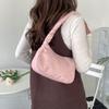 Niche design star underarm bag women's new pleated shoulder bag commuter bag highend versatile canvas bag