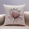 Elegant Floral Print Pillowcase, Made Of Polyester, Machine Washable, Suitable For Bedroom And Living Room Dcor.