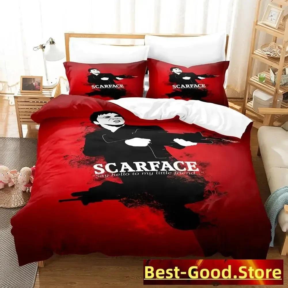 SCARFACE MOVIE Beding Set Single Twin Ful Quen King-Sized Dimensionsd Dimensions Bed Linen Set Adult People Kid Bedrom Duvetcover Sets Anime