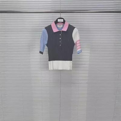 TB Tom Damen Sommer Kontrastfarbenes Wollpolo – Lässiges, Bequemes, Vielseitiges Kurzarmshirt